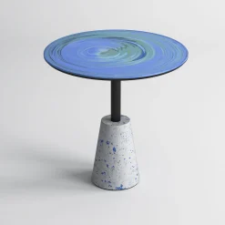 Cupioli Side Tables<Astraliti Round Cool-Toned Metal Side Table #3