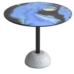 Cupioli Side Tables<Astraliti Round Cool-Toned Metal Side Table #1