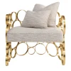 Non Solo Luce Armchairs<Astro Gold Brass Armchair by Galleria Flair Firenze