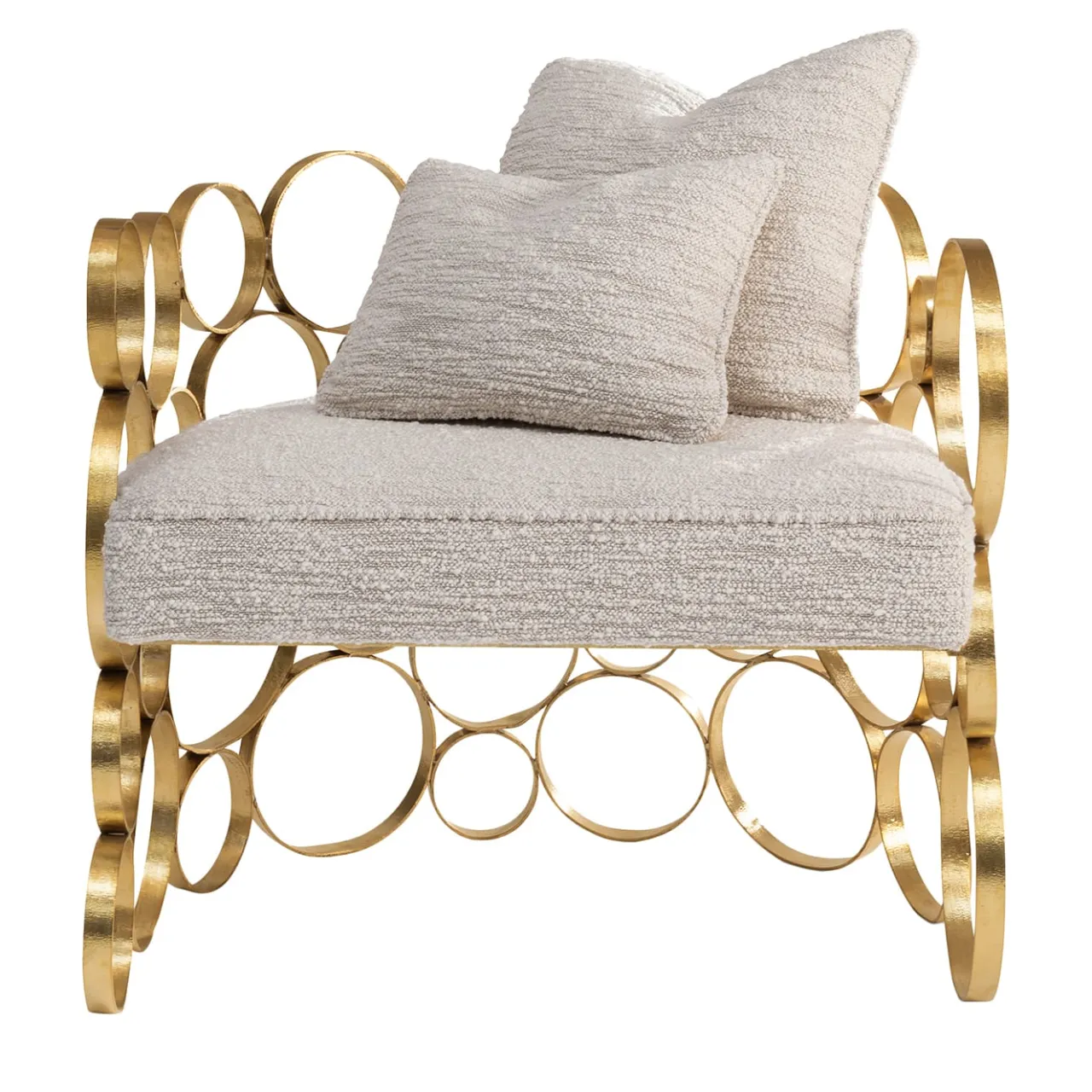 Non Solo Luce Armchairs<Astro Gold Brass Armchair by Galleria Flair Firenze