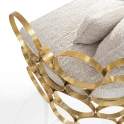 Non Solo Luce Armchairs<Astro Gold Brass Armchair by Galleria Flair Firenze
