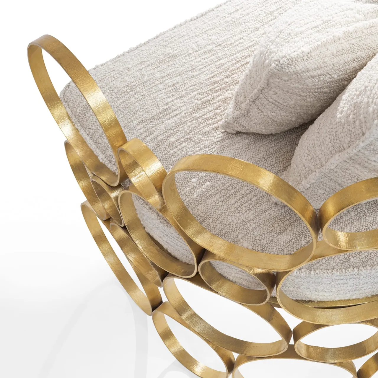 Non Solo Luce Armchairs<Astro Gold Brass Armchair by Galleria Flair Firenze