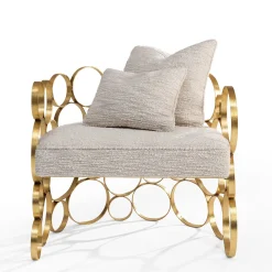 Non Solo Luce Armchairs<Astro Gold Brass Armchair by Galleria Flair Firenze