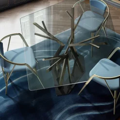 IDL Chairs<Atlantis Antique Gold Polished Metal Chair