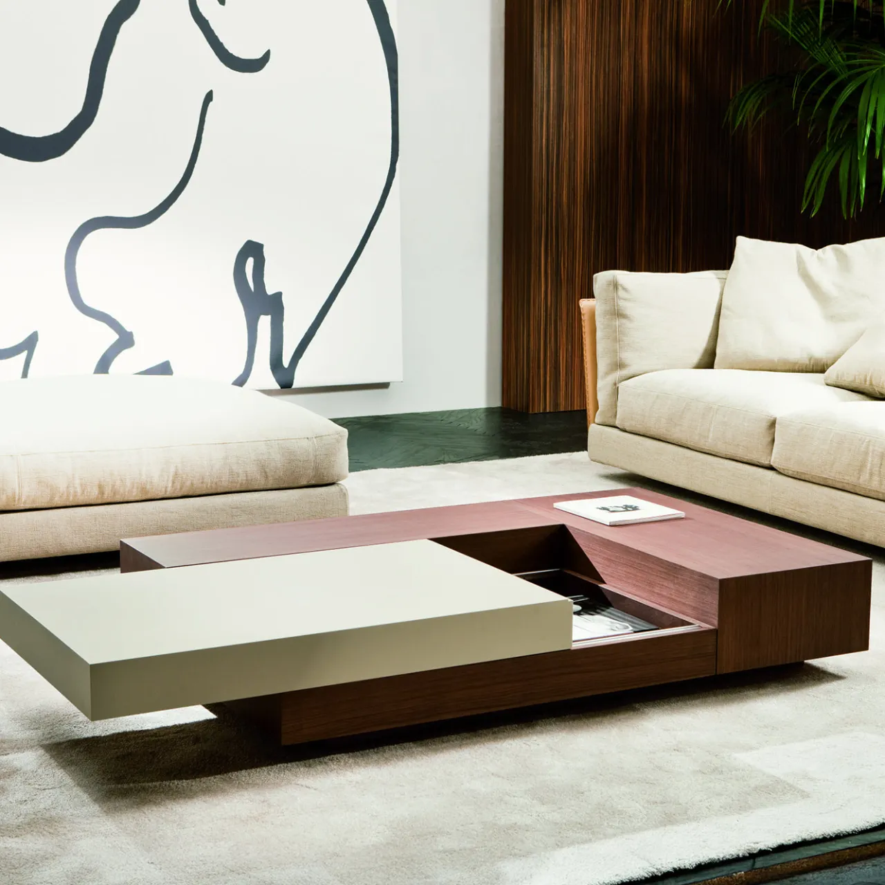 Pacini & Cappellini Coffee Tables<Atollo Sliding Top Ashwood Coffee Table