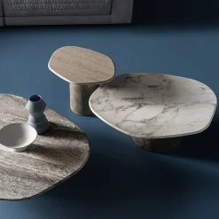Casamilano Side Tables<Atollo Travertino Marble Side Table by CSM