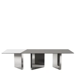 Giopagani Dining Tables<Atomic Gray Smoked Glass Dining Table