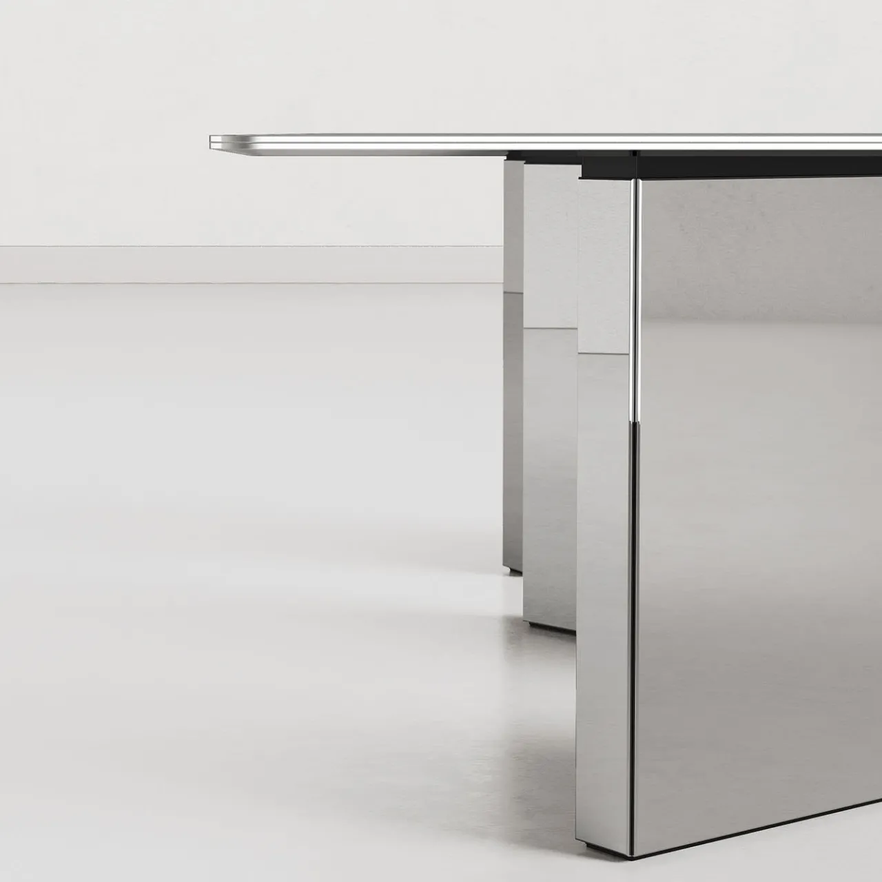 Giopagani Dining Tables<Atomic Gray Smoked Glass Dining Table