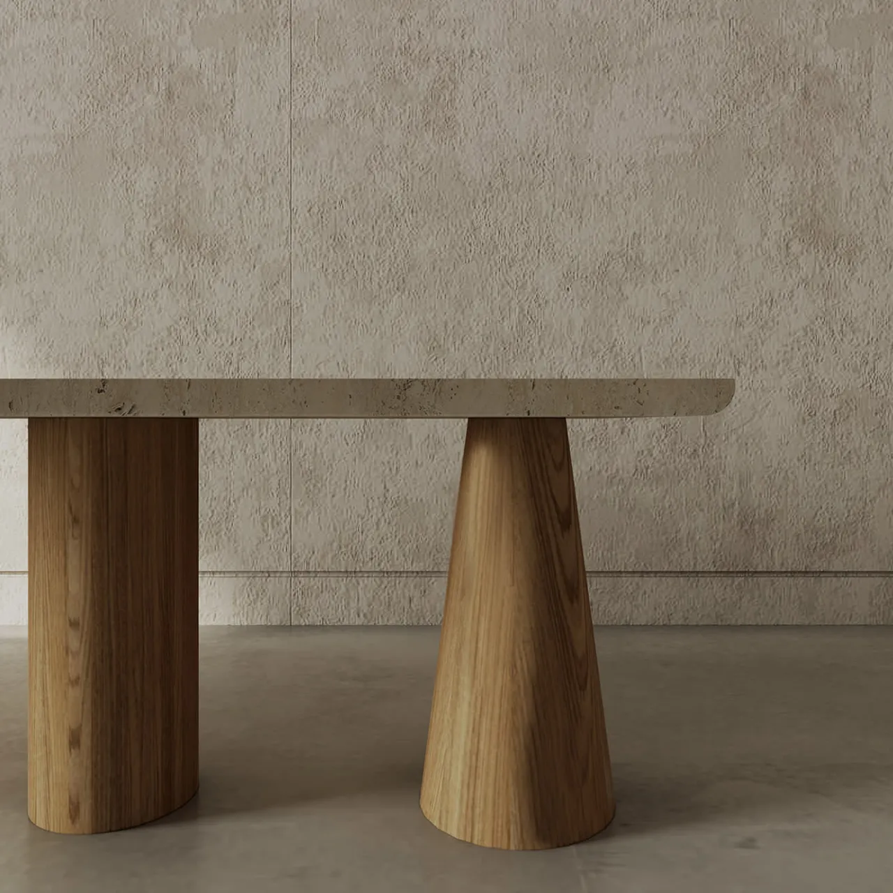Livio Cioffi Benches<Atrani Oak & Marble Bench