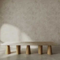 Livio Cioffi Benches<Atrani Oak & Marble Bench