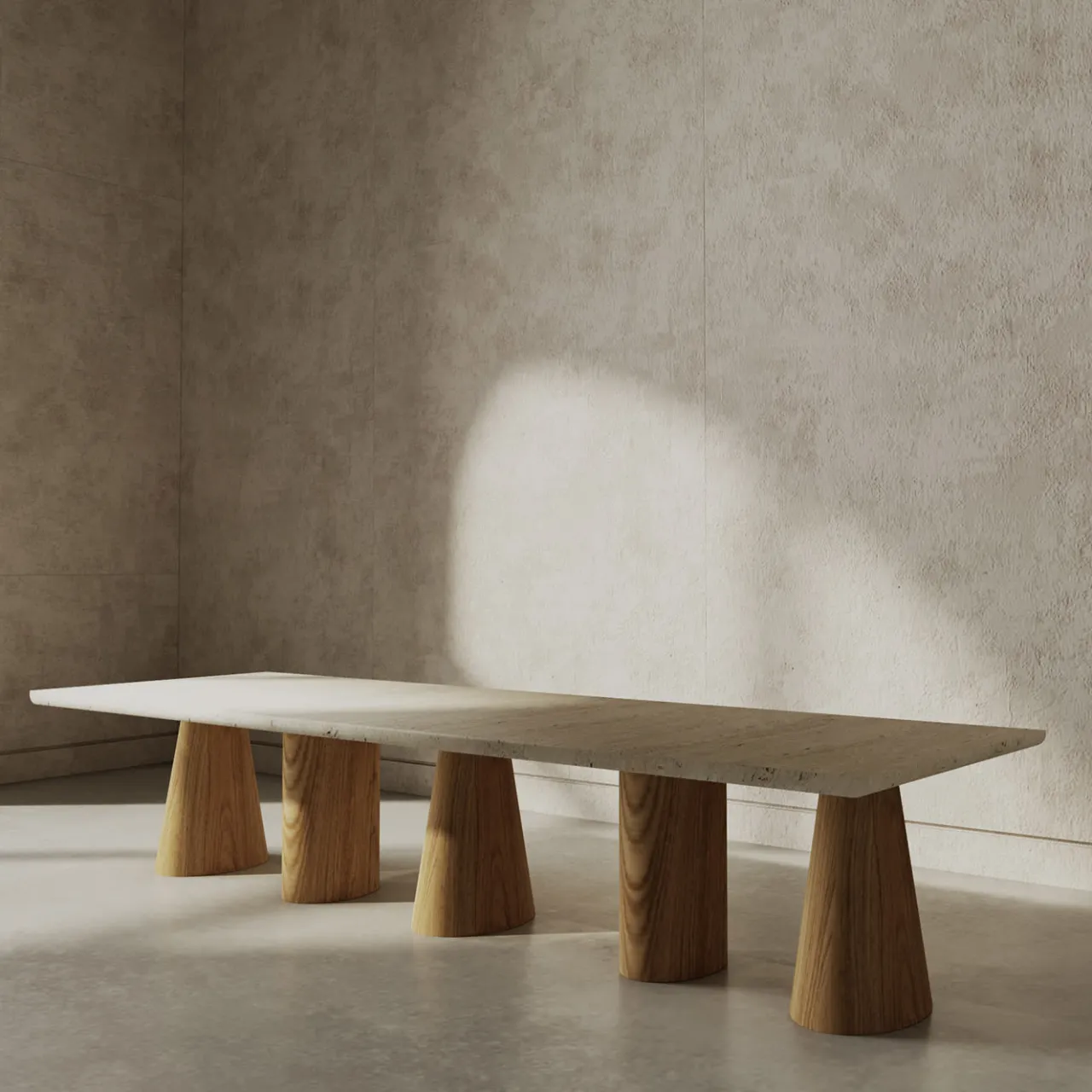 Livio Cioffi Benches<Atrani Oak & Marble Bench