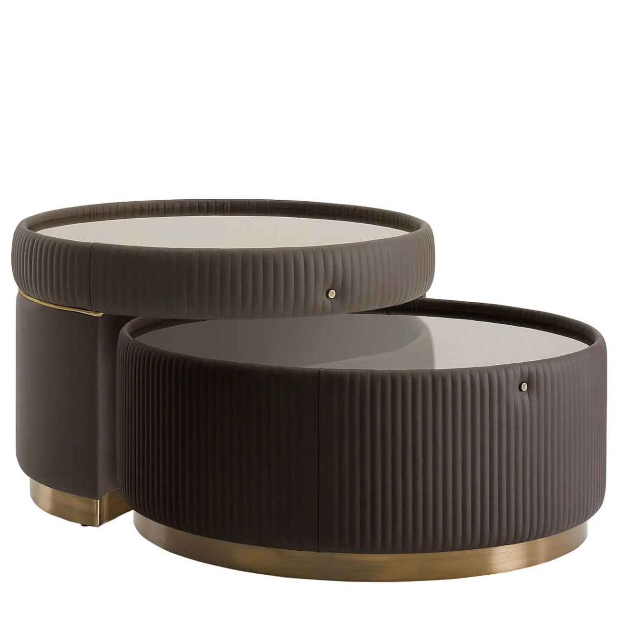 Volpi Nesting Tables<Augusta Nesting Coffee Tables with Glass Top