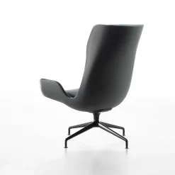 Tecno Spa Office Chairs<Aura Black Armchair by Rainlight and Centro Progetti Tecno