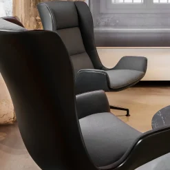 Tecno Spa Office Chairs<Aura Black Armchair by Rainlight and Centro Progetti Tecno