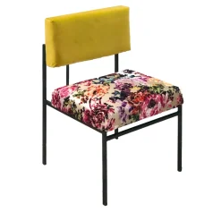 Biosofa Chairs<Aurea Bio Yellow Velvet Chair by CtrlZak and Davide Barzaghi