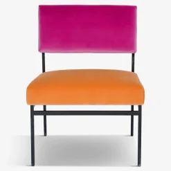 Biosofa Lounge Chairs<Aurea Orange and Pink Velvet Lounge Chair