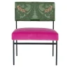 Biosofa Lounge Chairs<Aurea Pink Velvet and Green Silk Lounge Chair