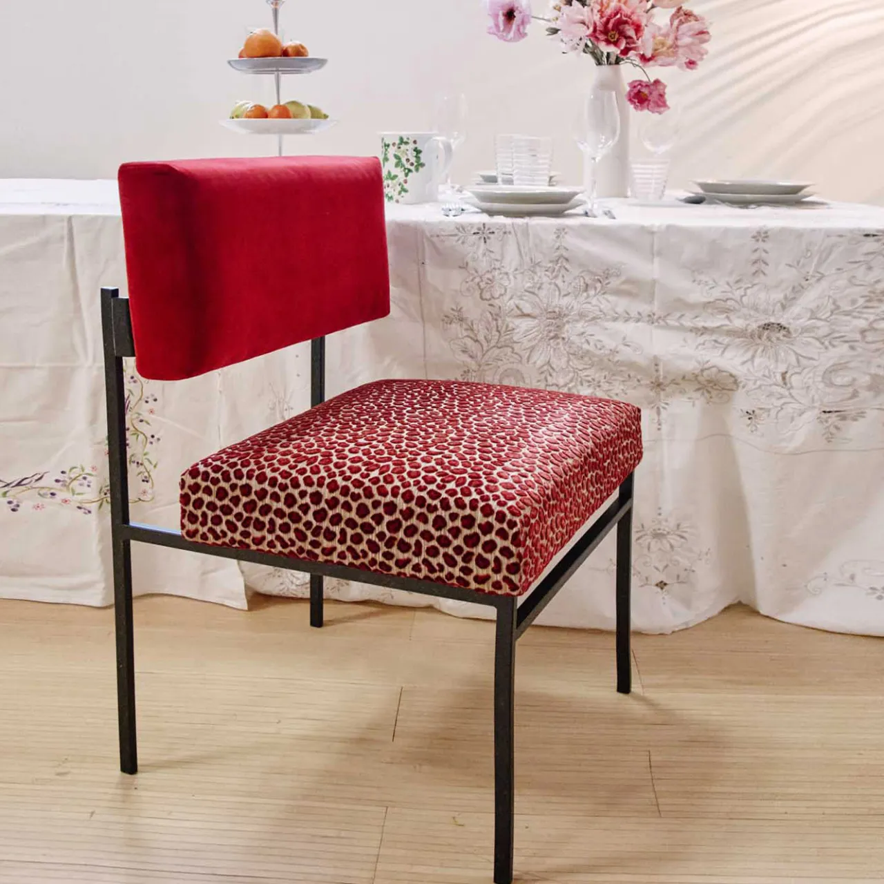 Biosofa Chairs<Aurea Red Velvet Chair by CtrlZak and Davide Barzaghi