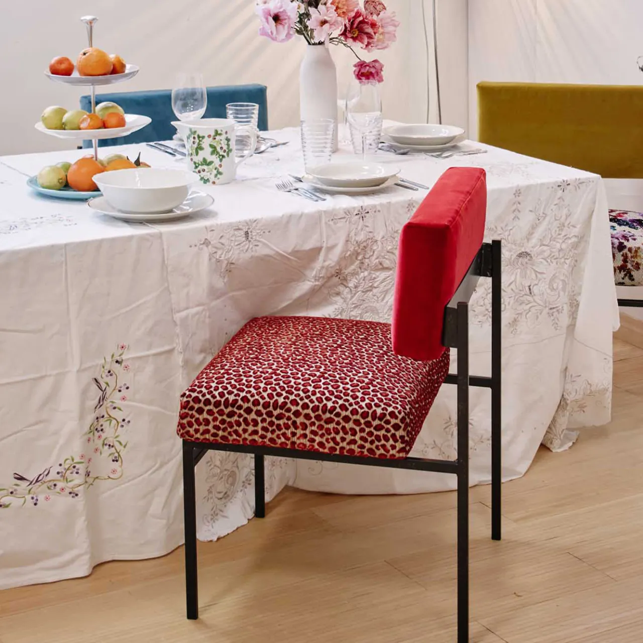 Biosofa Chairs<Aurea Red Velvet Chair by CtrlZak and Davide Barzaghi
