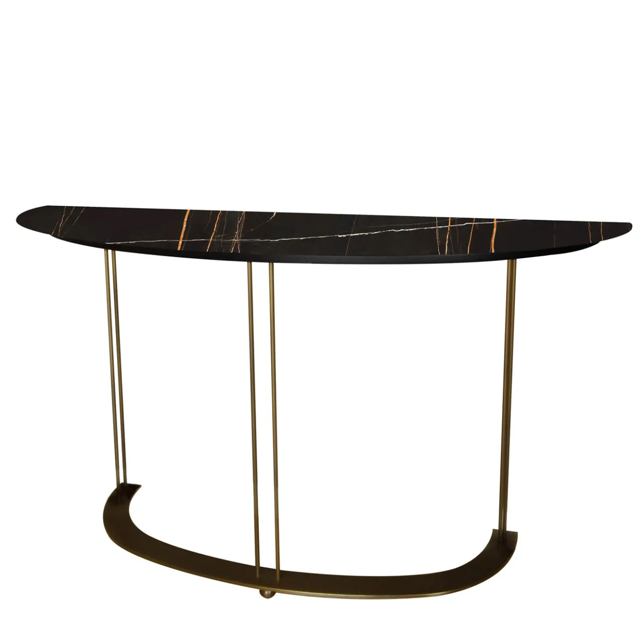 Garbarino Collections Consoles<Aureola Console with Black Guinea Marble Top