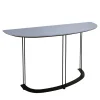 Garbarino Collections Consoles<Aureola light blue lacquered and black matt console