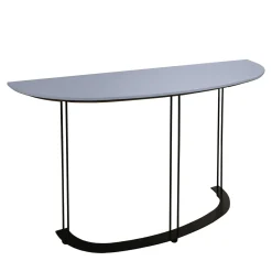 Garbarino Collections Consoles<Aureola light blue lacquered and black matt console