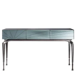 Visionnaire Consoles<Aurora Smoked Mirror with Drawers Glass Console