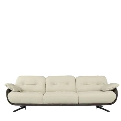 Borzalino Sofas<Ayton White Leather Sofa
