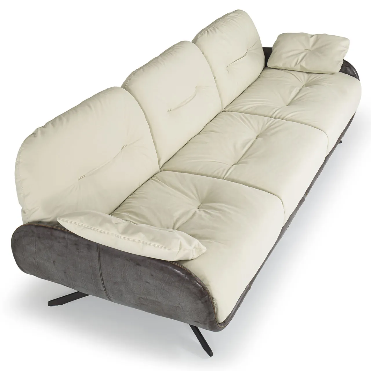 Borzalino Sofas<Ayton White Leather Sofa