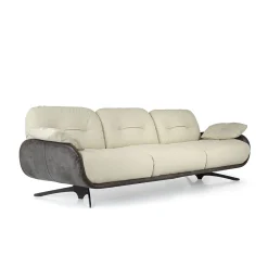 Borzalino Sofas<Ayton White Leather Sofa