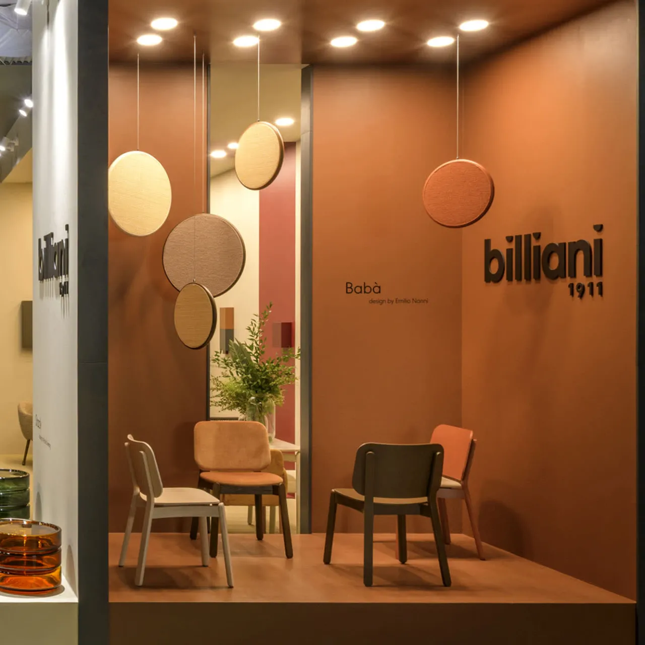 Billiani 1911 Chairs<Babà 872 Rounded Brown Chair by Emilio Nanni