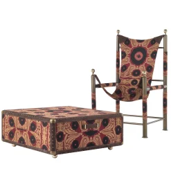 ETRO Home Interiors Lounge Chairs<Babel Brown Foldable Travel Chair and Trunk