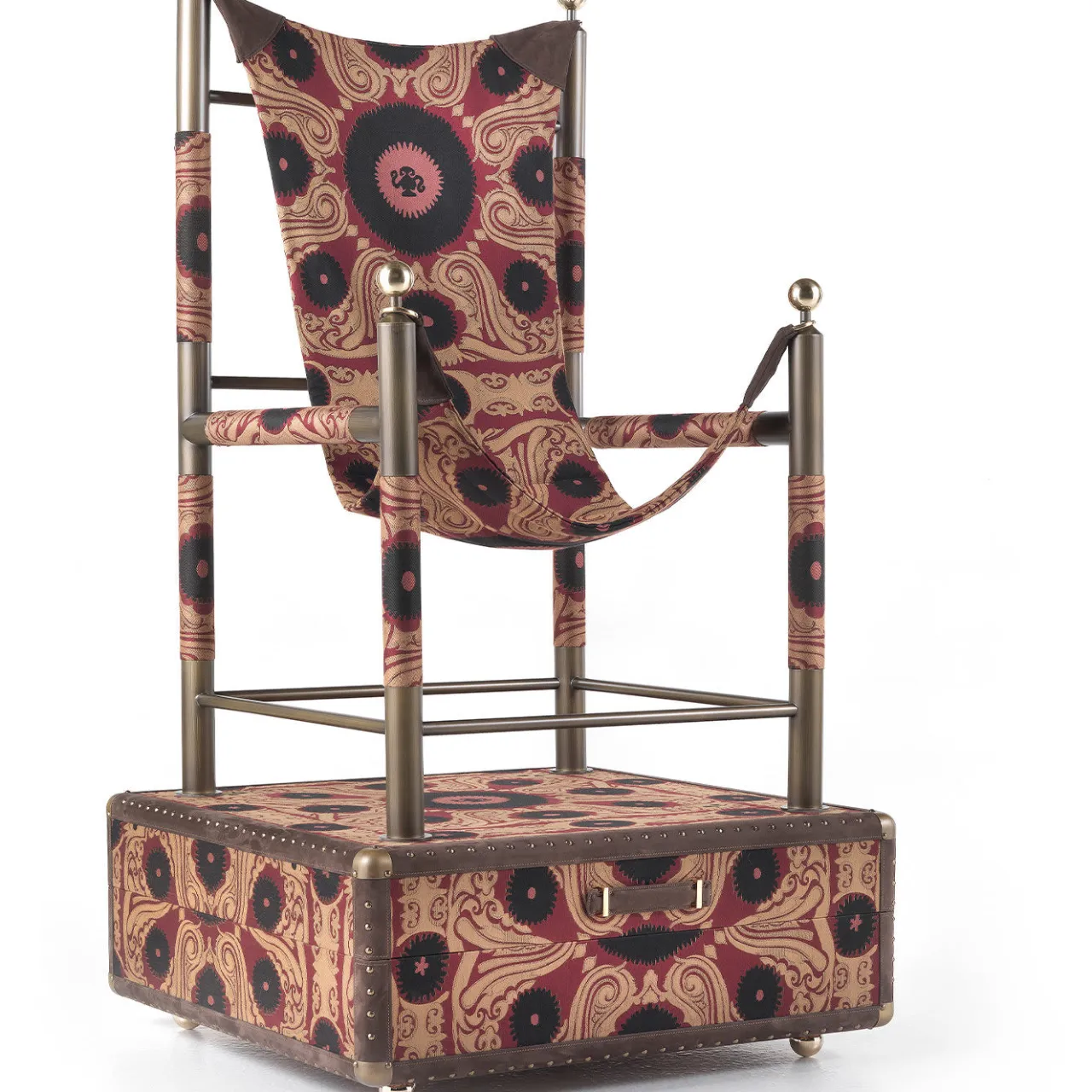 ETRO Home Interiors Lounge Chairs<Babel Brown Foldable Travel Chair and Trunk