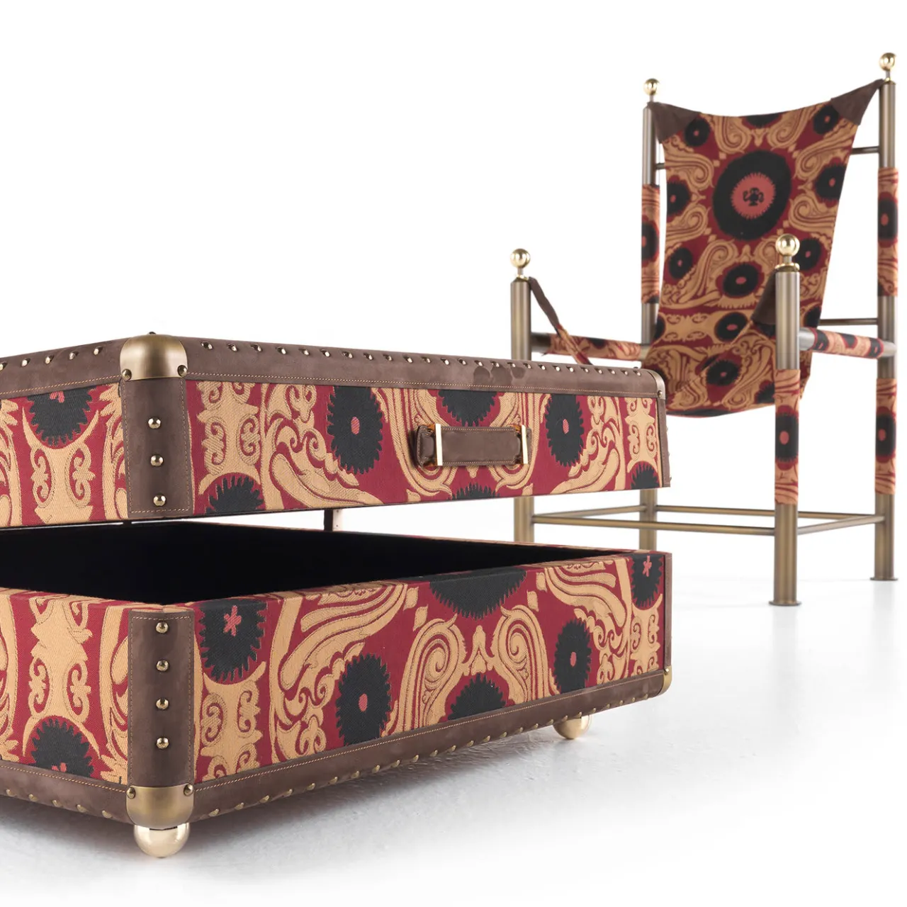 ETRO Home Interiors Lounge Chairs<Babel Brown Foldable Travel Chair and Trunk