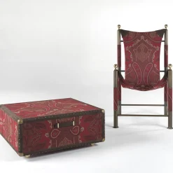 ETRO Home Interiors Lounge Chairs<Babel Red Foldable Travel Chair and Trunk