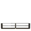 Morello Gianpaolo Sideboards Buffets<Back Sofa Sideboard with Fumé Glass Top and Shelves