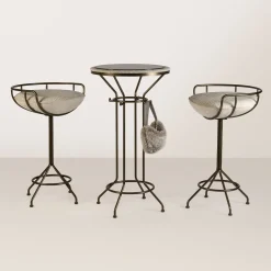 Galbiati Fratelli Bar Stools<Back To Bronze White Stool