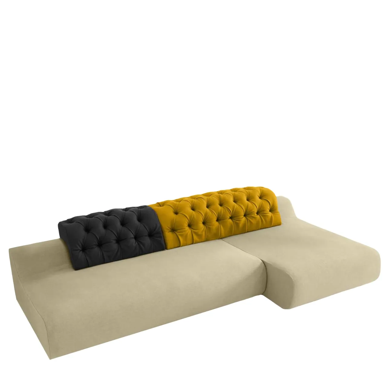 Biosofa Sofas<Baco Black and Yellow Chaise Sofa