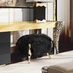 Sergio Villa Ottomans & Poufs<Bague Mongolia Pouf by Carlo Rampazzi