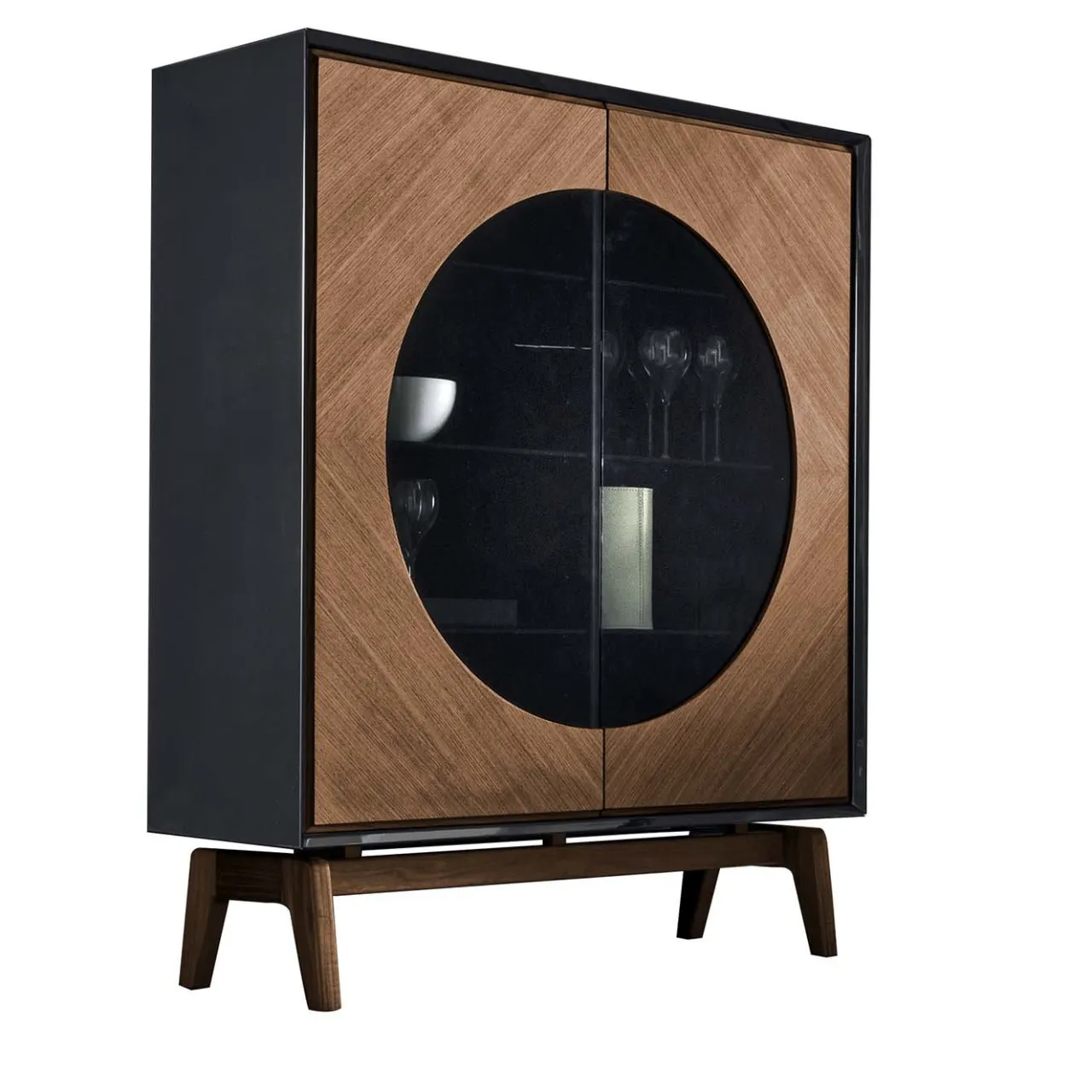 Meroni & Colzani Cabinets<Bagutta Black Circle High Cupboard