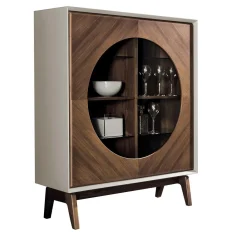Meroni & Colzani Cabinets<Bagutta White Circle High Cupboard
