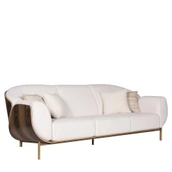 FROMM. Sofas<Baidà White Bouclé 3-Seater Sofa