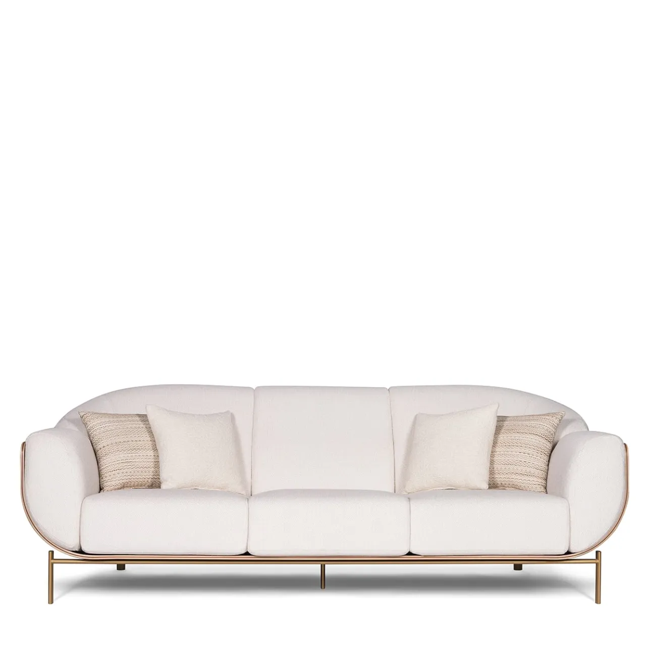 FROMM. Sofas<Baidà White Bouclé 3-Seater Sofa