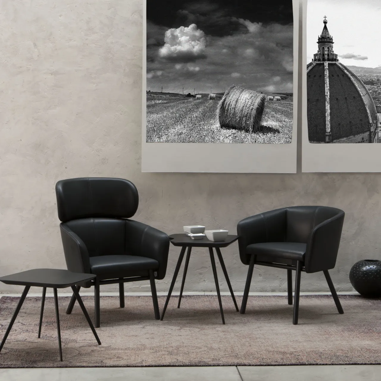 TrabA' Chairs<Balù Black Chair By Emilio Nanni