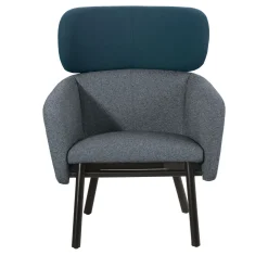 TrabA' Armchairs<Balù Lounge Blue and Gray Armchair By Emilio Nanni