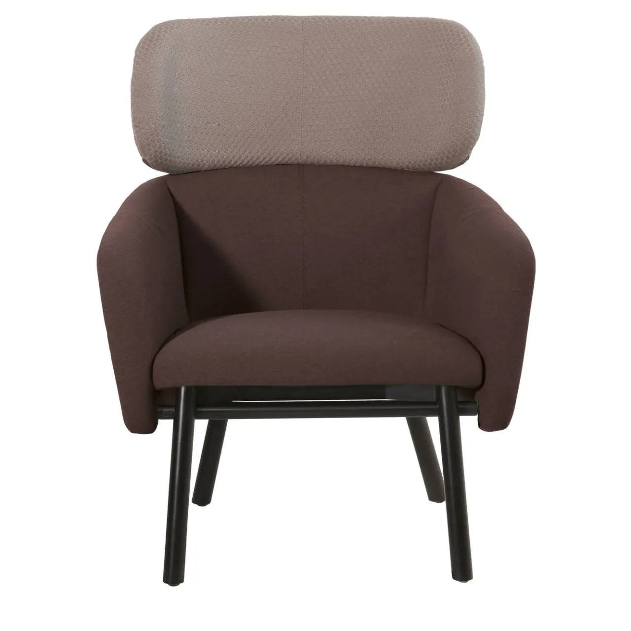 TrabA' Armchairs<Balù Lounge Brown and Beige Armchair By Emilio Nanni