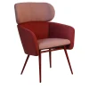 TrabA' Office Chairs<Balù XL Met Burgundy Chair By Emilio Nanni