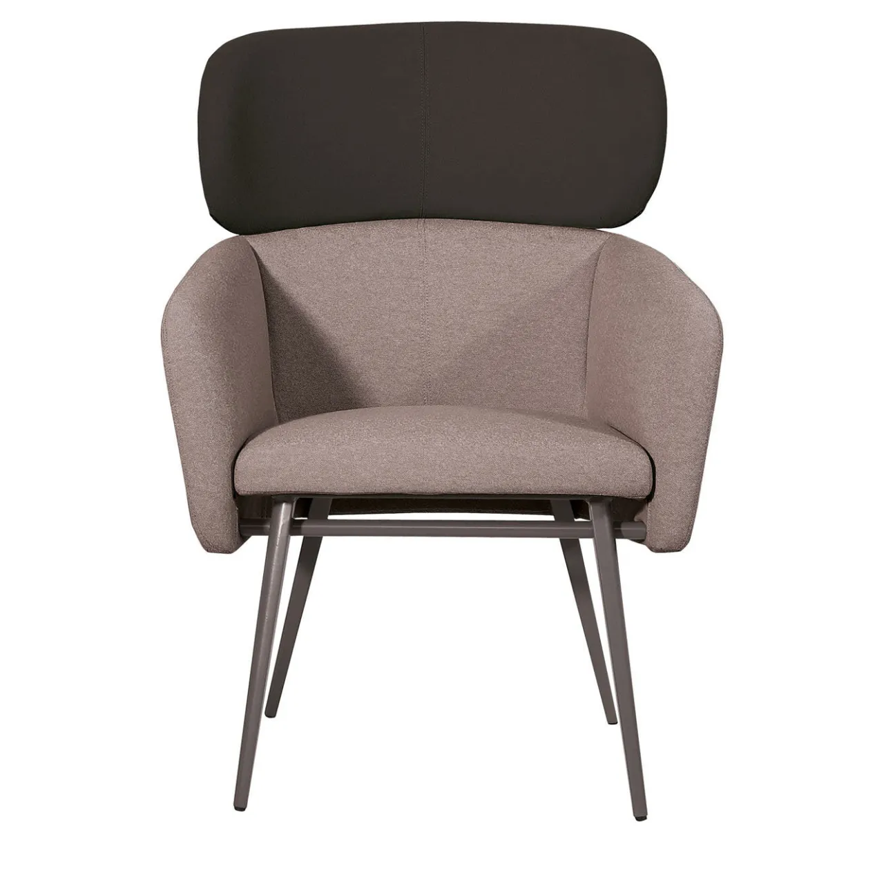 TrabA' Armchairs<Balù XL Met Gray and Bllack Armchair By Emilio Nanni