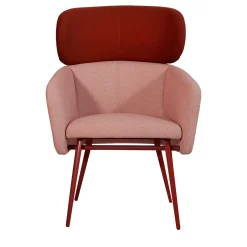 TrabA' Armchairs<Balù XL Met Pink and Burgundy Armchair By Emilio Nanni