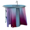 M'AMA Interni + di Federica Zama Other Outdoor Furniture<Ballerina Pink Steel Kitchen With Sink